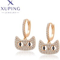 Xuping Jewelry New Arrival Fashion Gold Color Hoop Earrings for Women Girl Party Gift X000954798
