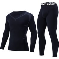 2-pcs Autumn And Winter Men's Front And Back Printed Fashionable Warm Sports Suit Plus Size Comfortable Casual Running Top Pants