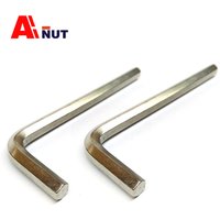 Nickel Plated Hex Key L Shape Tool for Furniture Bike Repair, Cr-V Steel Allen Wrench Anti-Rust Manufactuer ,H001