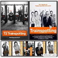 Classic Movie T-Trainspotting Poster Decorative Wall Art Stickers Mural Photo Print for Home Living Room Hallway Decor