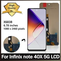 6.78'' New LCD For Infinix Note 40X 5G LCD Display with touch screen Digitizer Assembly For Infinix Note 40X 5G X6838 Display