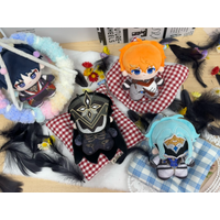 Genshin Impact Anime Character Plush Pendant, Plush Printed Pendant, 2D Keychain, Cute Gift Plush Toy