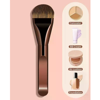 1/2PCS Ultra Thin Foundation Brush Synthetic Bristles Precision Liquid Cream Foundation Makeup Brush Streak-free For All Skin