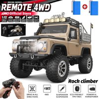 4WD Remote Control Car 1:12 Off Road RC Truck LED Lights Offroad Monster 4x4 All Terrain Climbing Buggy Vehicle Gift Kid Adult