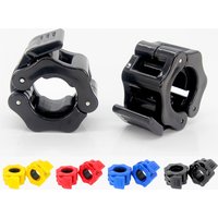 Pair Of Locking 25/50mm Barbell Collar Lock Dumbell Clips Clamp Weight lifting Bar Gym Dumbbell Lock Clamp Spring Clips Fitness