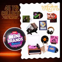 Zuru Mini Brands Really Works Mini Vinyl Mystery Ball mit Schallplatten, Mini-Album-Covern, Schallplatten-Zubehör, Überraschungsbox-Geschenk