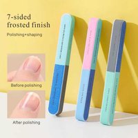 2/5/10-Piece Multi-functional 7-Sided Nail File with Buffer Block, Professional Material Sandpaper, Nail Polishing Tools