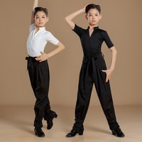 Latin Dance Wear Boys Set Practice Uniform Ballroom Dance Cha Cha Stage Performance Costume Children Clothing Kids Clothes