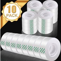 10-1 Rolls Transparent Tape Refills Clear Tape Refills for Dispenser Invisible Tapes for Office Home School Supplies 18/12/8mm