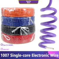 5/20/50M 26 24 22 20 18 16 14 AWG Copper Wire LED Cable Solid Line PVC Insulation Tinned Plating Single Core 1007 Electric Line