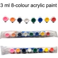 Three ml Eight-Color Acrylic Paint Set Painted Plaster Doll Student DIY Painting Material Strip Art Supplies