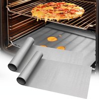 2pcs Non-Stick Grill Liners - Heavy-Duty, Reusable Grill and Oven Mats for Electric and Gas Ovens, BBQ Accessory