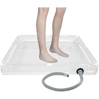 Shower Base Portable PVC Bathing Tray Outdoor Shower Tub Shower Pan Foldable Compact Non-Slip Shower Base for RV for Camping