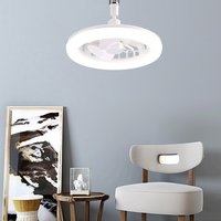 2 In 1 Silent Ceiling Fan Light 3 Gears 3 Speeds Fan Light with Remote Control Dimming Three Color Light for Home Living Room