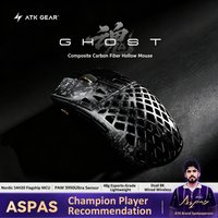 ATK GHOST Wireless Gaming Mouse Hollow Carbon Fiber 2.4G Dual Mode 0.163ms Low Latency PAW3950 Ultra 48g Superlight E-Sport Game