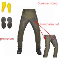 Summer Riding Motorcycle Pants Riding Jeans Breathable Stretchy Slim Fit Anti-fall Motorcycle Rider Pants With Protection Gear