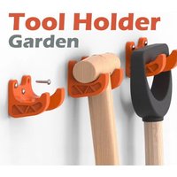 Wall Mount Garden Tool Holder Garden Tool Holder Wall Mount Gardening Tool Hanger Space-Saving Shovel Rake Organizer