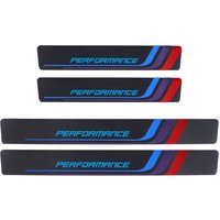 for Bmw Performance M 1 2 3 4 5 6 7 Series X1 X2 X3 X4 X5 X6 X7 4pcs Carbon Fiber Sill Plate Stickers Guard Decals Car Styling