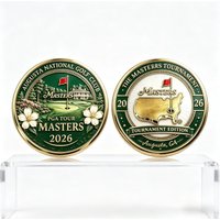 2026 Golf Masters Themed Commemorative Coin – 3D Embossed Augusta Course Design, Limited Edition Collectible Souvenir for Fans