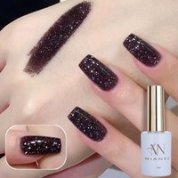 12ML 1-12PCS Autumn 2025 New Internet Celebrity Hot-selling Brown Sugar Crushed Diamond Glitter Gel Nail Polish Black Nails