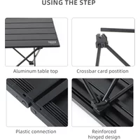 Ein Outdoor-Camping-Klapptisch, Party, Picknick, Grillen, tragbarer faltbarer Schreibtisch, hochfester, ultraleichter, tragbarer Tisch aus Aluminium