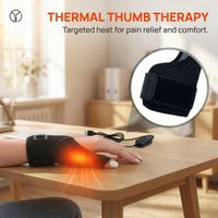 Heated Wrist Thumb Massager USB-Powered Arthritis Carpal Tunnel Relief Thumb Tendonitis Sprains Pain Ease Muscle Relaxation
