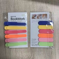 1/3/6Pcs Silicone Bookmark Automatically Follows Page Flipping Student Bookmarks Office Stationery Home Office School Supplies
