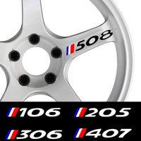 Car Wheel Sticker For Peugeot 3008 5008 2008 106 107 108 205 206 207 208 RCZ 306 307 308 508 406 407 408 4007