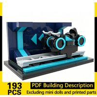 City Street View Model MOC Building Bricks Motorbike Roller Coaster Modular Technology Gifts Holiday Assemble Children Toys Suit
