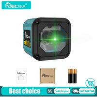 Decteam C011G Cross Line Laser Level 2 Lines Germany Osram Green Self-Leveling Manual Mode Vertical & Horizontal DIY Laser Tools