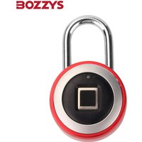 Smart Fingerprint Padlock IP68 Waterproof 0.5s Unlock 20 Fingerprints USB Rechargeable for Gym Luggage Office Red