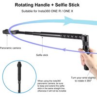 COOL DIER Bullet Time Rotating Handle Tripod Stand for Insta360 X5 X4 Air X3/ DJI Osmo 360 Panoramic Action Camera Accessories
