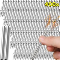 Skirting Thread Nail with Sleeve Double Head Seamless Nails Metal Nails Woodworking No Trace Fixator Screws Hardware Tool