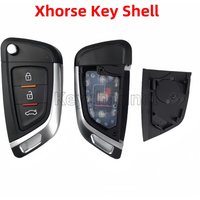 Keychannel 1pcs 3 Buttons VVDI Car Key Shell Xhorse Wire Remote Shell Flip Key Case for Xhorse XKKF02EN Remote Replacement Shell