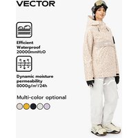 VECTOR Brand Adult Ski Wear Women Man Hooded Sweater Trend Ski Wear Thickened Warmth and Waterproof Equipment Jacket Women
