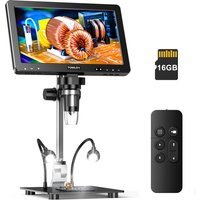 TOMLOV HDMI Microscope 1500X Zoom 10.1" Digital Magnifier HD IPS 20MP Electronic Microscopes DM9 Max for Soldering Phone Repair image 4