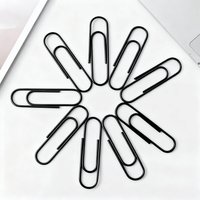 Bulk Pack 200/500 Pcs Black Paper Clips for Office School DIY Document Organization Heavy Duty Clipping Bookmarks