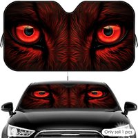 Horror Devil Eyes Sun Visor Car Windshield Sun Shade UV Protection Heat Insulation Cover Universal Sun Protector