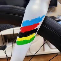 1Pair Rainbow Bike Stickers Waterproof Vinyl Decals for Bicycle Frame Fork MTB Road Bike Motocycle Helmet DIY Graffiti Decor