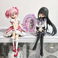 14cm Figurka Anime Magiczna Dziewczyna PMMM Kaname Madoka Akemi Homura Figurka Stopper do Noodle'ów Słodka Loli Siedząca Kolekcjonerska Figurka Model Zabawka Prezent
