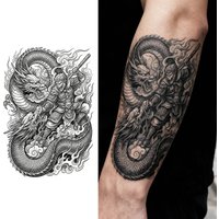 Dragon Soaring Temporary Tattoo, Herbal Juice Waterproof & Long-Lasting, Elegant Realistic Body Art for Arm, Sleeve & Thigh