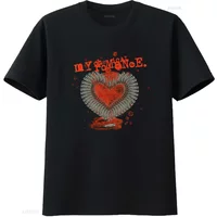 My Chemical Romance Bullet Heart 2021 T Shirt Unique Design for Rock Fans vintage Washed designer clothes homme Versatile