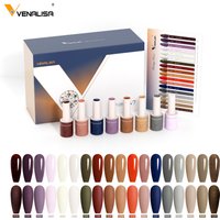 VENALISA Vernis à ongles gel 18 couleurs V7 Kit de collection teintes automne-hiver vintage brun Soak Off UV LED 10ml HEMA FREE TPO FREE