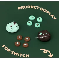 New Cute Cat Silicone Button Covers For Switch 2 Joypad Anti-slip Thumb Stick Caps + D-pad Cover For NS2 / Switch Lite / Switch