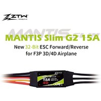 ZTW Mantis Slim G2 15A ESC 2-4S SBEC 5V/3A contrôleur de vitesse bidirectionnel pour avion RC à voilure fixe intérieur F3P 3D/4D volant