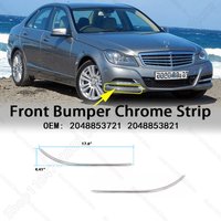 Front Bumper Chrome Trim Strip For 2012-2015 Mercedes-Benz C250 C300 C350 (W204) 2048853721 2048853821