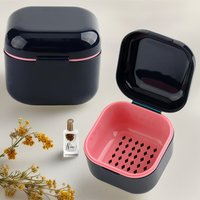 Pink/Black Plastic Nail Tool Sterilizer Box Manicure Container Case for Home Slaon Drill Bits Cleaning BoxSoaking Tray Case
