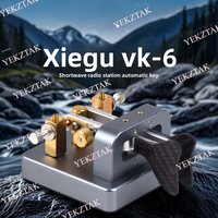 Xiegu Electric Key VK-6 Short Wave Wireless Automatic Key, Morse Code Radio Transmission Key Aluminum Alloy Base