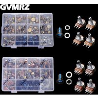 45PCS/Box WH148 Potentiometer 3PIN/6PIN kit 1k 5k 10k 20k 50k 100k 500k 1M ohm with Blue knob
