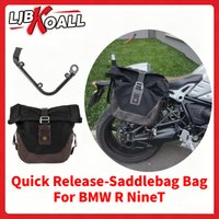 For BMW R NineT All Years Quick Release-Saddlebag Bag Racer Scrambler Vintage Retro Luggage Bag Support Bracket Mount Holder
